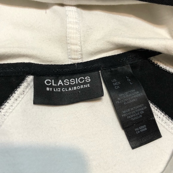 White and Black Classics by Liz Claiborne Zip Hoodie - Picture 3 of 3